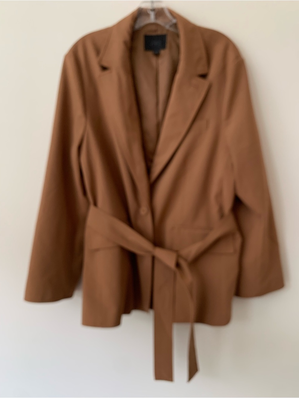 Zara Small Women's Green/ Brown Belted Blazer Jacket